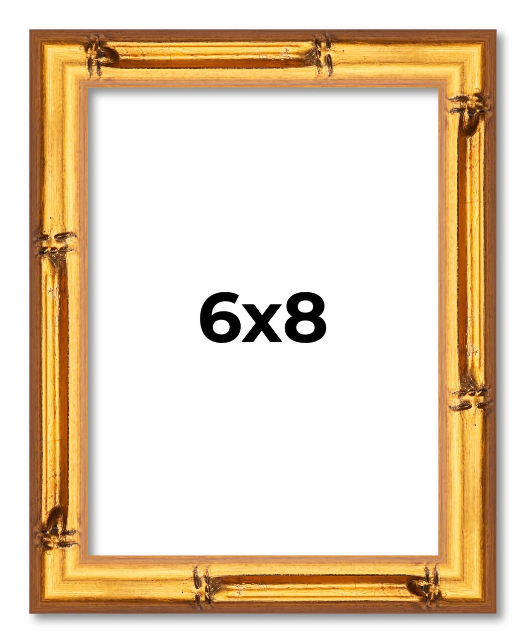 6x8 Bamboo Picture Frame with UV-Resistant Acrylic & Acid Free Backing, Available in 4 Finishes - Brown, Black, Gold, and Natural